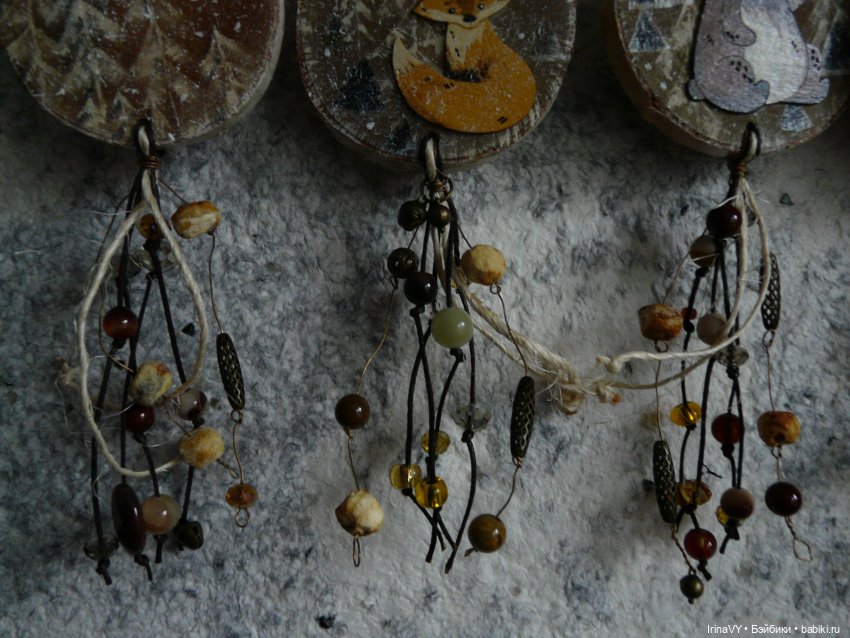 Ёлочные игрушки из дерева, из спилов - Набор "Лесные жители"