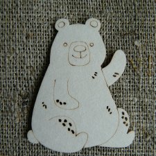 Ёлочные игрушки из дерева, из спилов - Набор "Лесные жители"