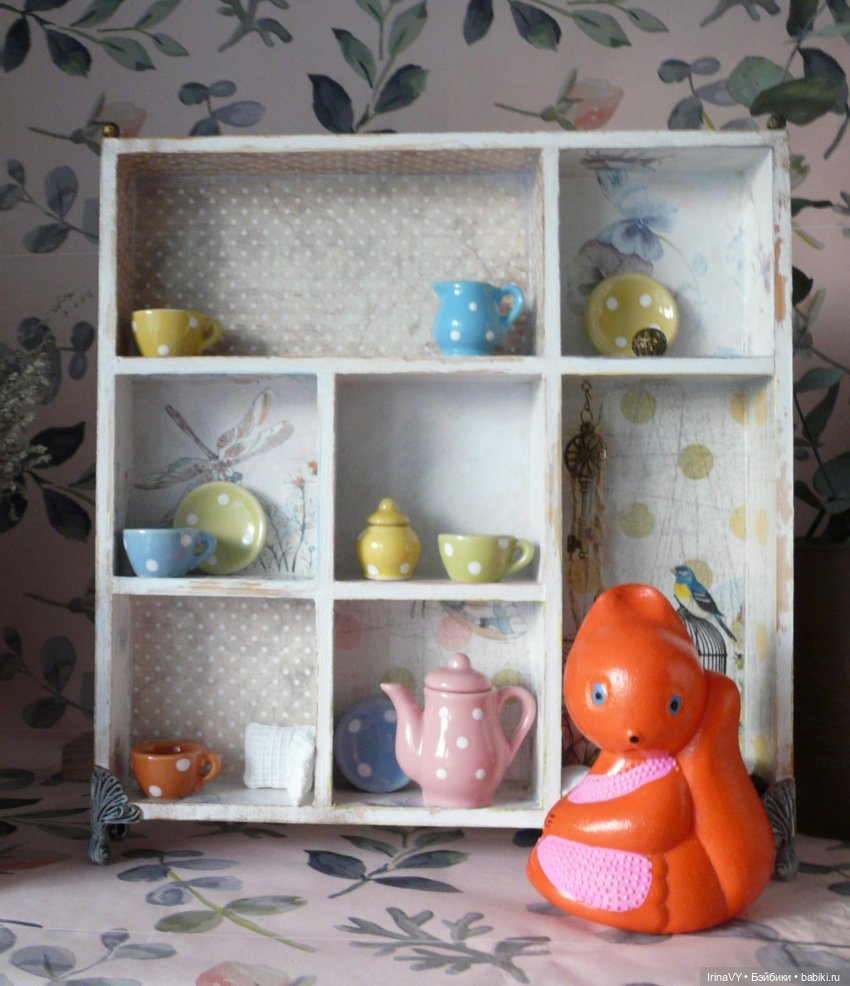 Витринка для мелочей в стиле шебби-шик | Бэйбики Витринка для мелочей в стиле шебби-шик