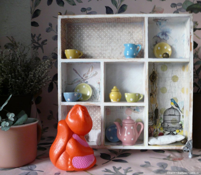 Витринка для мелочей в стиле шебби-шик | Бэйбики Витринка для мелочей в стиле шебби-шик
