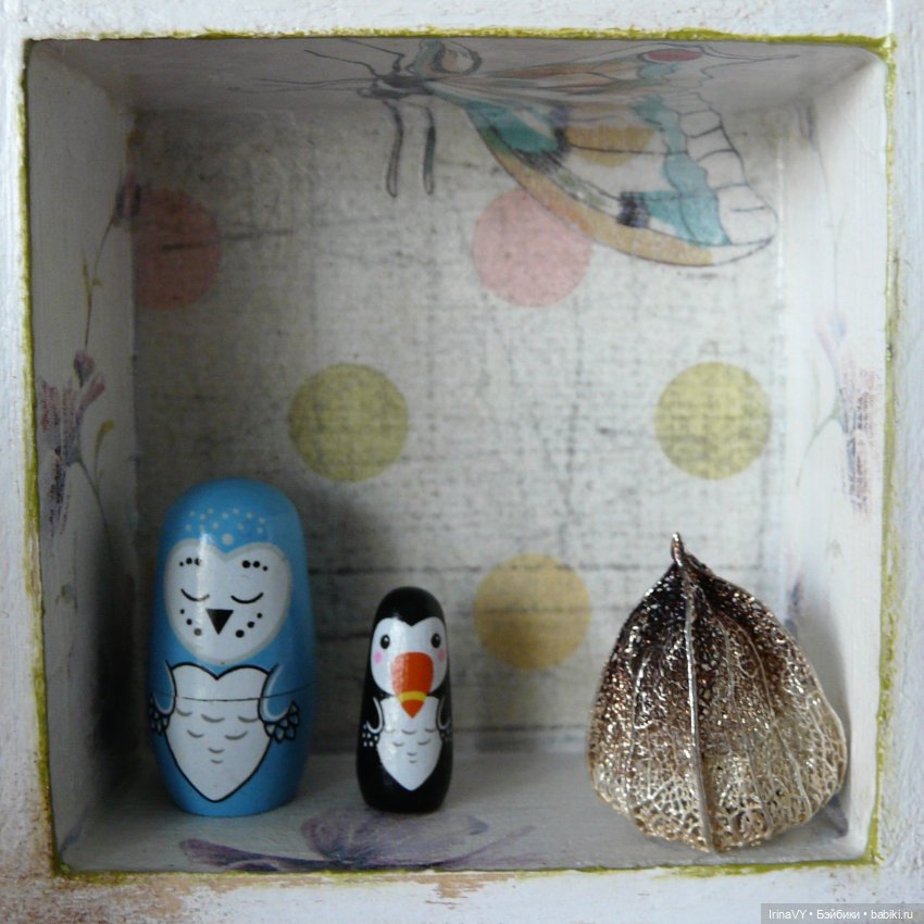 Витринка для мелочей в стиле шебби-шик | Бэйбики Витринка для мелочей в стиле шебби-шик