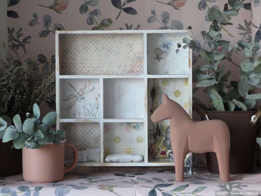 Витринка для мелочей в стиле шебби-шик | Бэйбики Витринка для мелочей в стиле шебби-шик