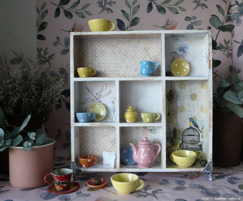 Витринка для мелочей в стиле шебби-шик | Бэйбики Витринка для мелочей в стиле шебби-шик