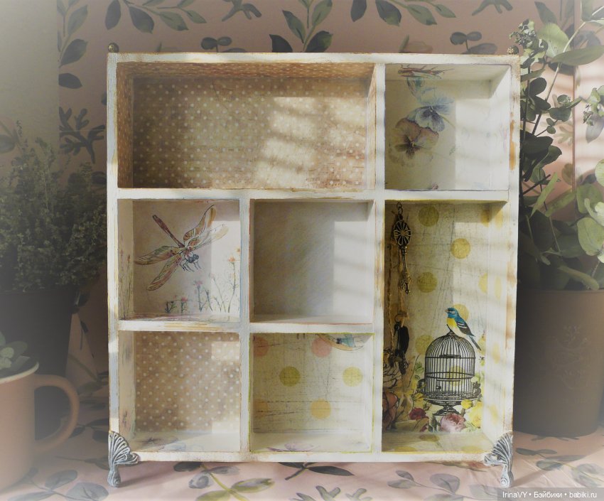 Витринка для мелочей в стиле шебби-шик | Бэйбики Витринка для мелочей в стиле шебби-шик