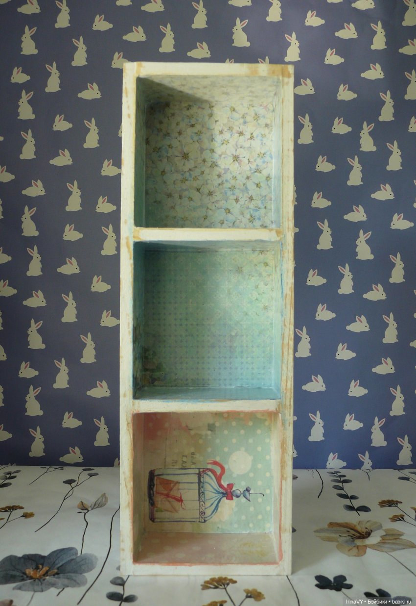 Двухъярусная полочка-витринка в стиле шебби "Ласковое лето" (фото 7)