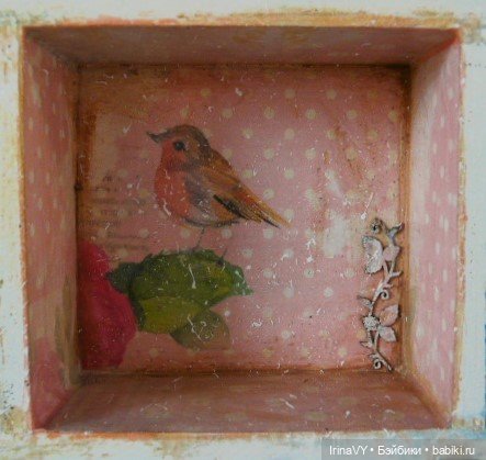 Двухъярусная полочка-витринка в стиле шебби "Ласковое лето"