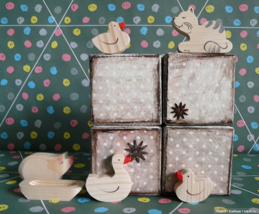 Кубики в стиле шебби - эстетика простой игры