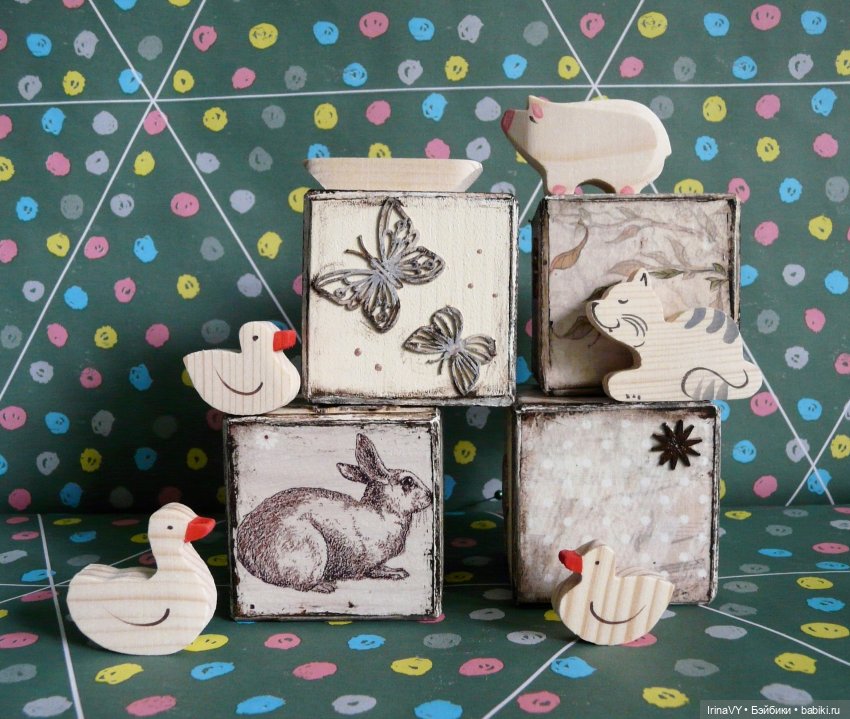 Кубики в стиле шебби - эстетика простой игры