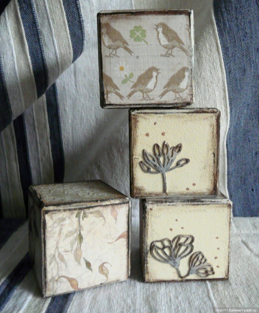 Кубики в стиле шебби - эстетика простой игры