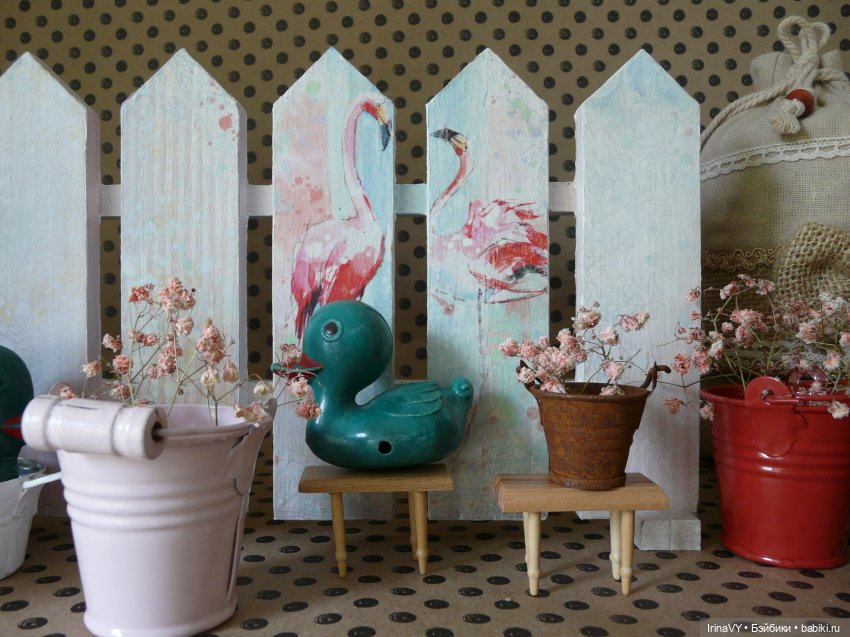 За заборчиком — Создание миниатюры: МК