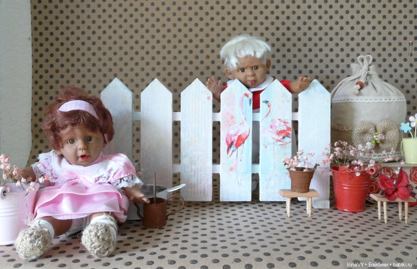 За заборчиком — Создание миниатюры: МК