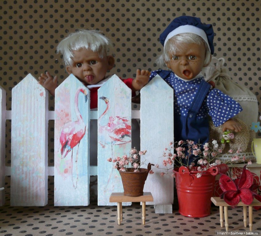 За заборчиком — Создание миниатюры: МК