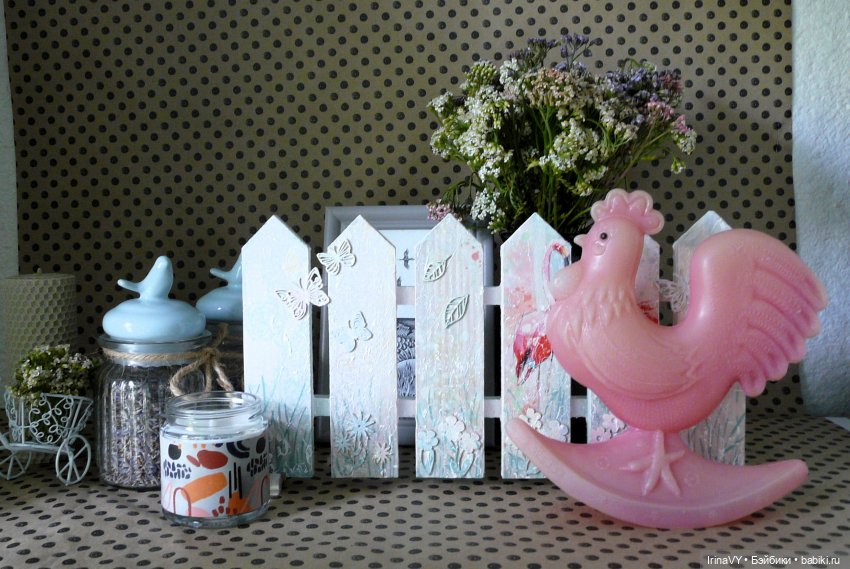 Переделка заборчика. Красим цветы | Бэйбики Переделка заборчика. Красим цветы