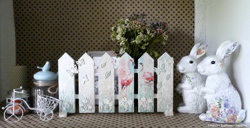 Переделка заборчика. Красим цветы | Бэйбики Переделка заборчика. Красим цветы