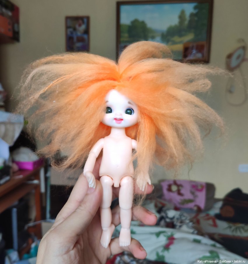 Парик из пряжи, первая проба (фото 2)