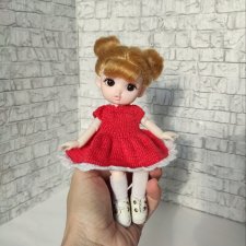 Первое платье спицами