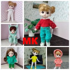 Описание вязания комплектов для кукол 16 см