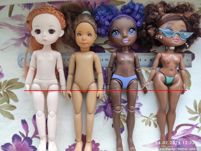 Рыжуля, новая девочка типа баболи 23 см и сравнение с другими куклами (фото 8)