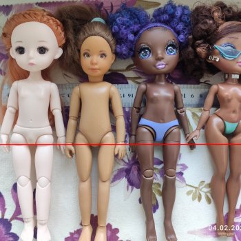 Рыжуля, новая девочка типа баболи 23 см и сравнение с другими куклами