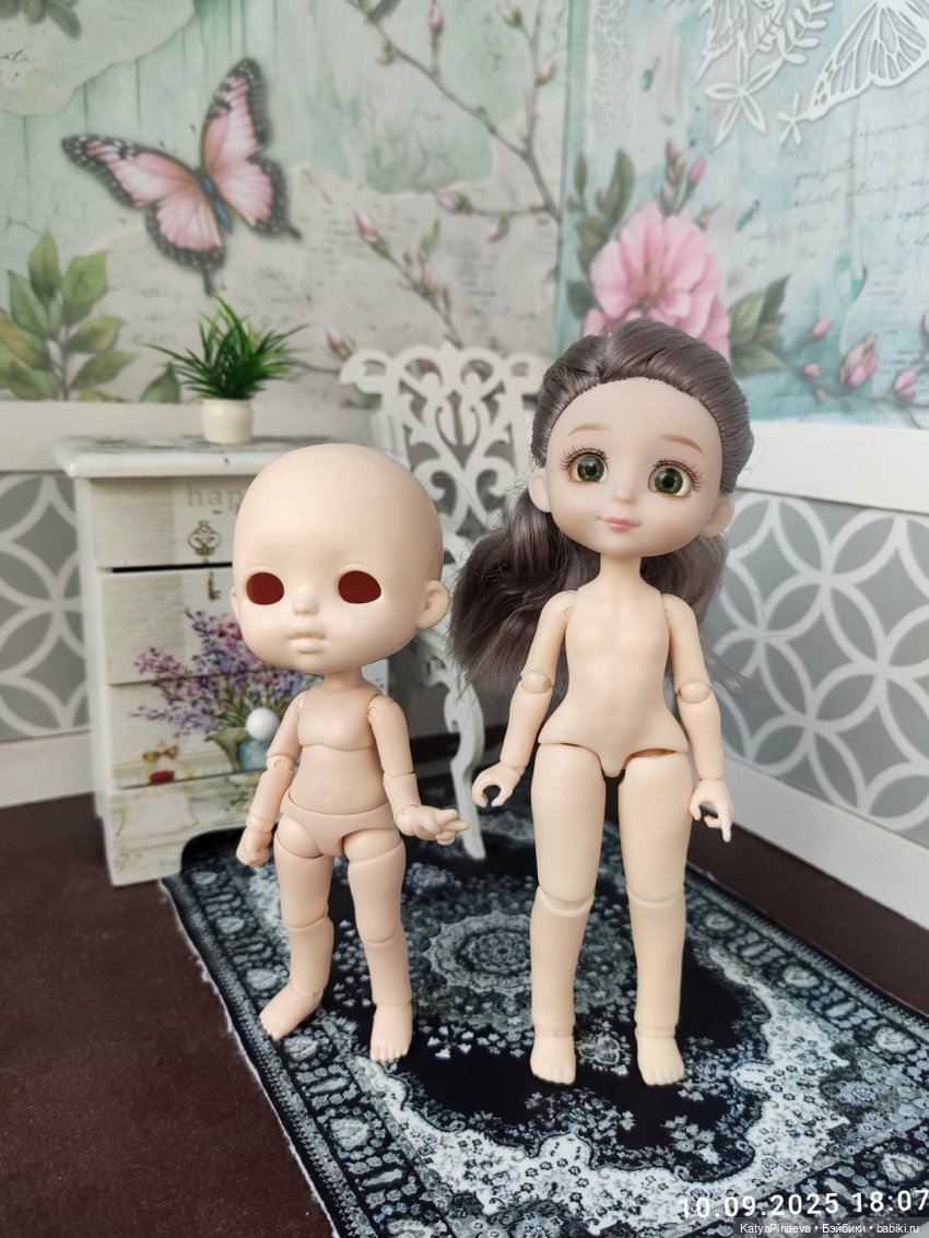 Новое тело Bi Ji Di Doll 12 см и подросшая Дина (фото 8)