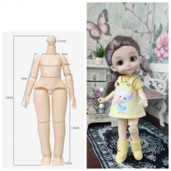 новое тело Bi Ji Di Doll 12 см и подросшая Дина