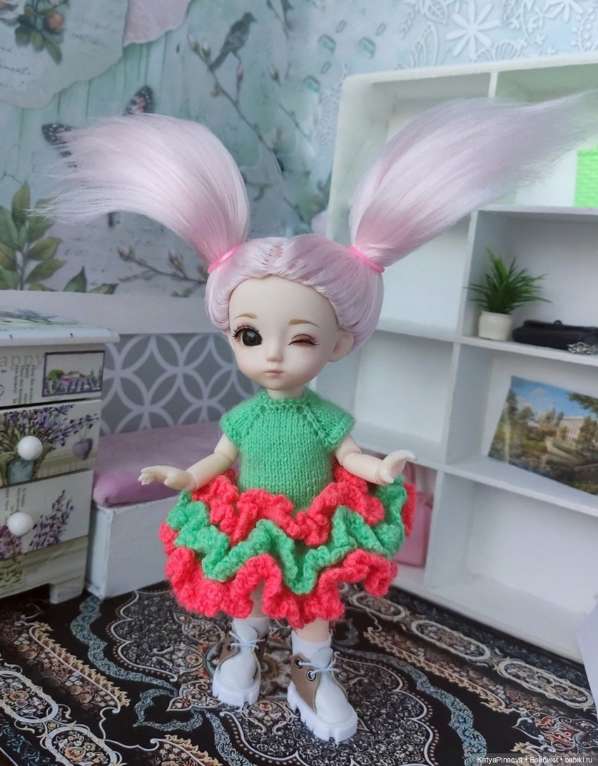 Паричок из пряжи для малышки (фото 7)