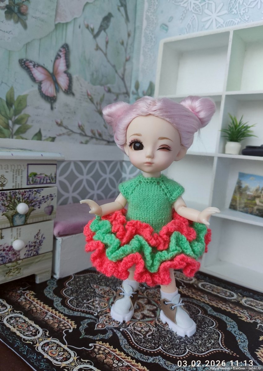 Паричок из пряжи для малышки (фото 6)