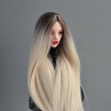 Альпака омбре парик для бжд 12 см голова