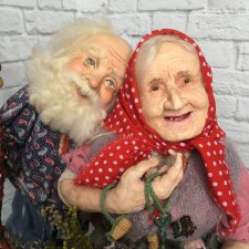 Тёплая, хлебосольная встреча бабы Луши и деда Архипа