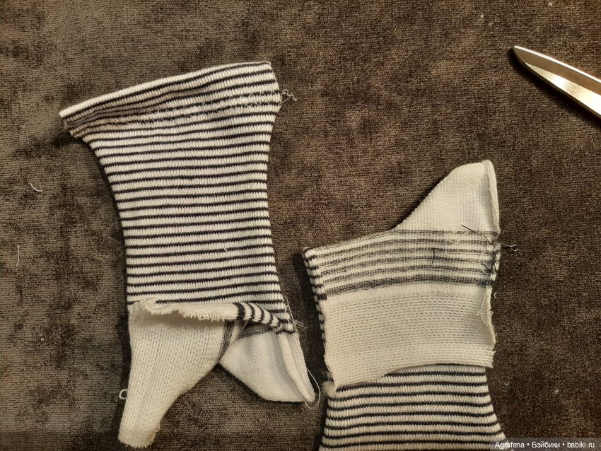 Шьём гольфы из укороченных носков