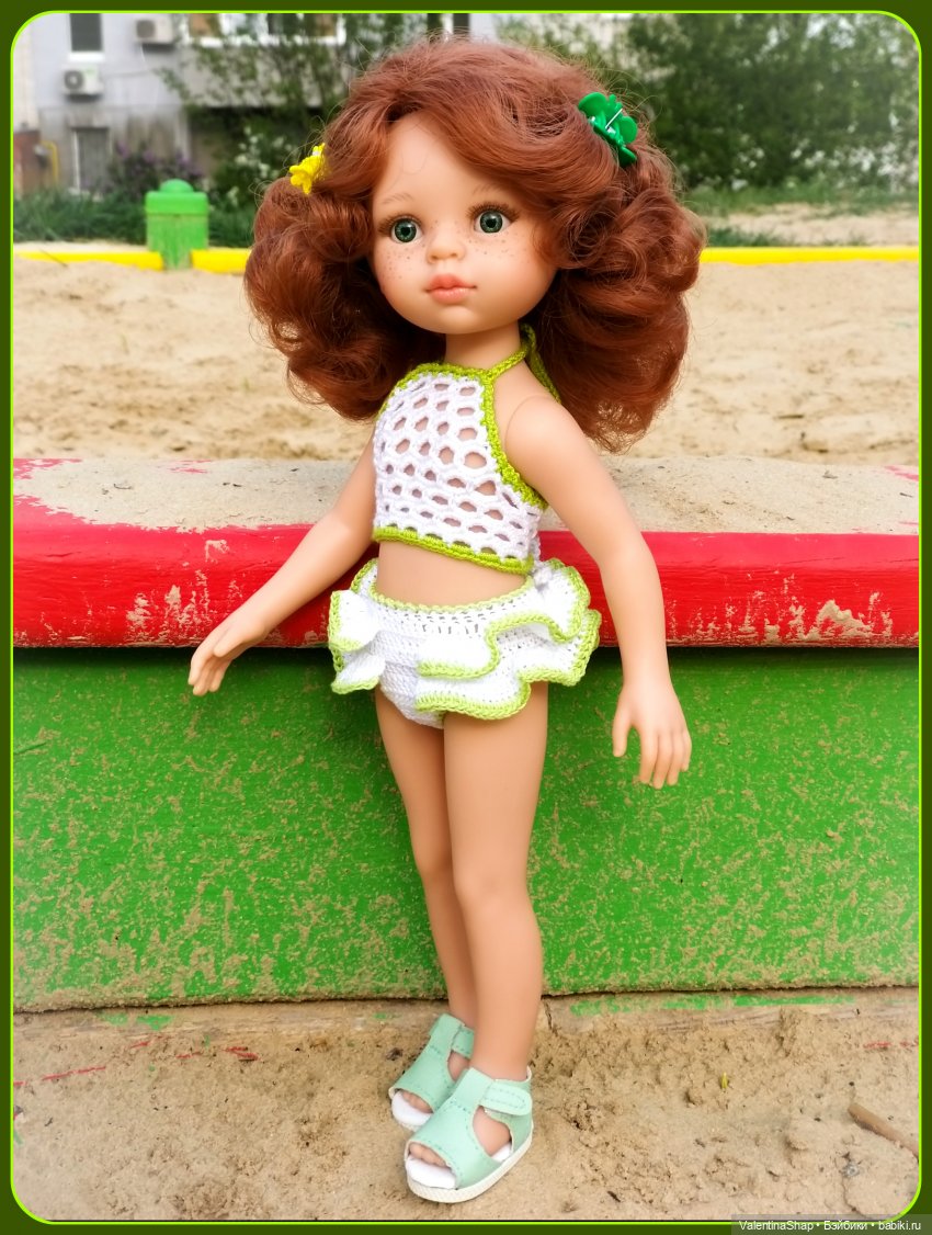 Мастер-класс по вязанию трусиков с рюшами крючком для кукол Paola Reina (фото 7)