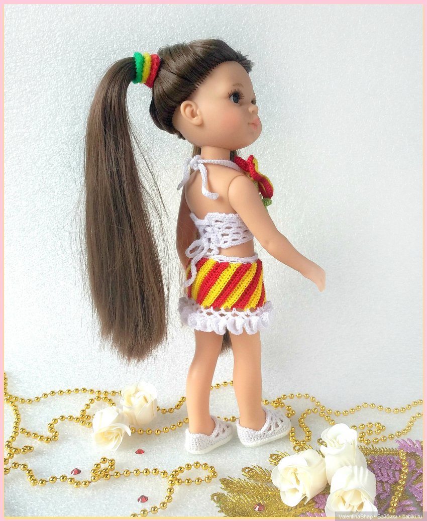 Мастер-класс по вязанию Юбочки и топа крючком для кукол Paola Reina