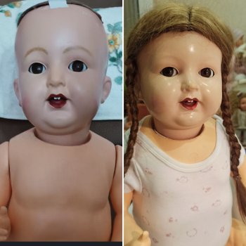 Реставрация антикварной девочки K&R продолжение