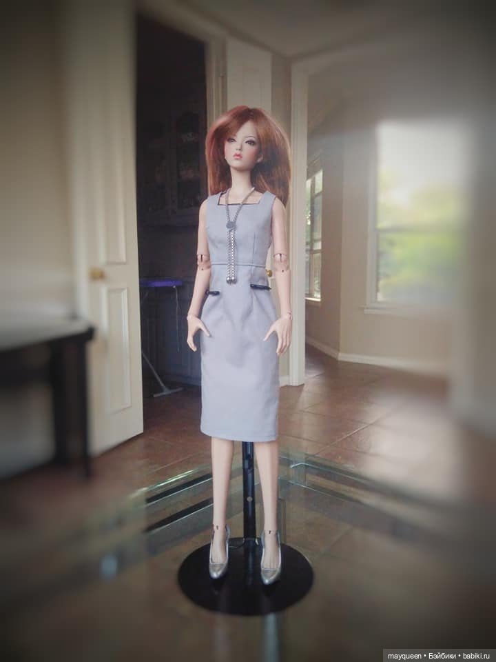 Офисное платье для Сии — Одежда и обувь для кукол своими руками: фото