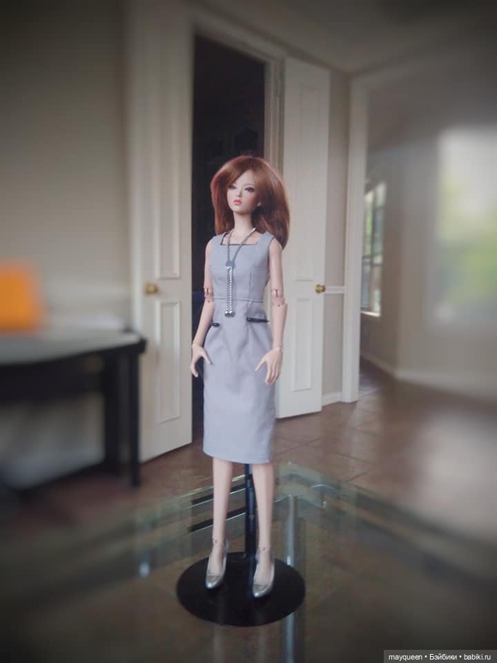 Офисное платье для Сии — Одежда и обувь для кукол своими руками: фото (фото 4)