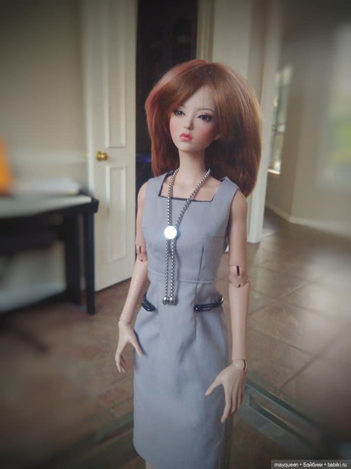 Офисное платье для Сии — Одежда и обувь для кукол своими руками: фото (фото 3)