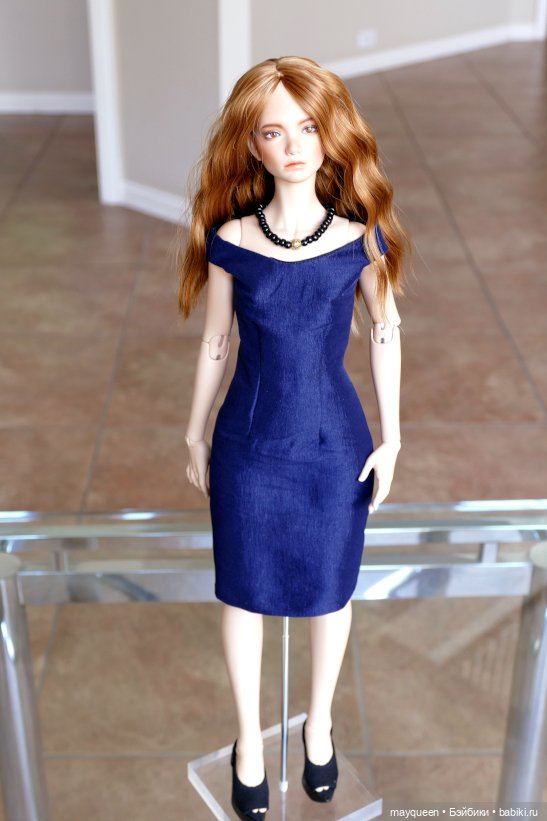 Платье цвета navy для Изабель | Бэйбики Платье цвета navy для Изабель