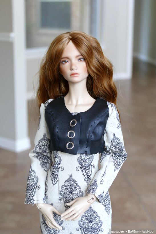 Платье с кожаной жилеткой для Изабель (фото 6)