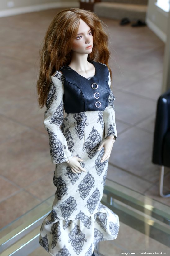 Платье с кожаной жилеткой для Изабель | Бэйбики Платье с кожаной жилеткой для Изабель