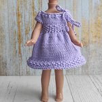 Вязаное платье для куклы Paola Reina 21 см