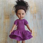 Вязаное платье для куклы Paola Reina