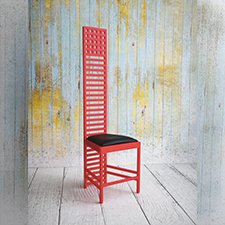 Стул с высокой спинкой для куклы ростом до 30 см