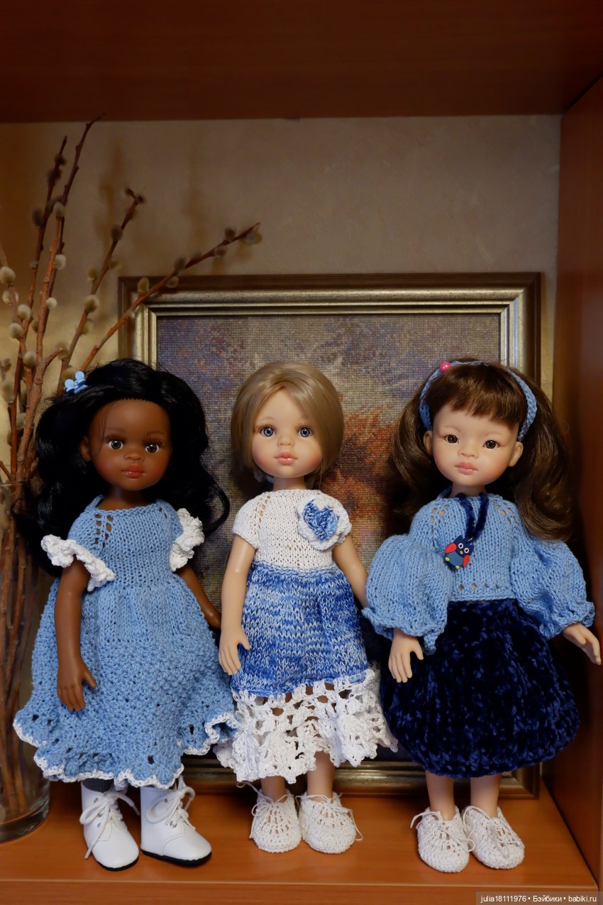 Дом кукол Лавандовый сон. Коллекция вязаных платьев "Синева". Часть 1