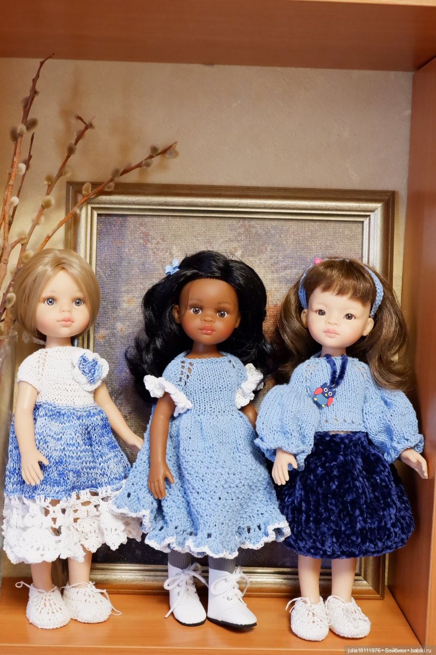 Дом кукол Лавандовый сон. Коллекция вязаных платьев "Синева". Часть 1