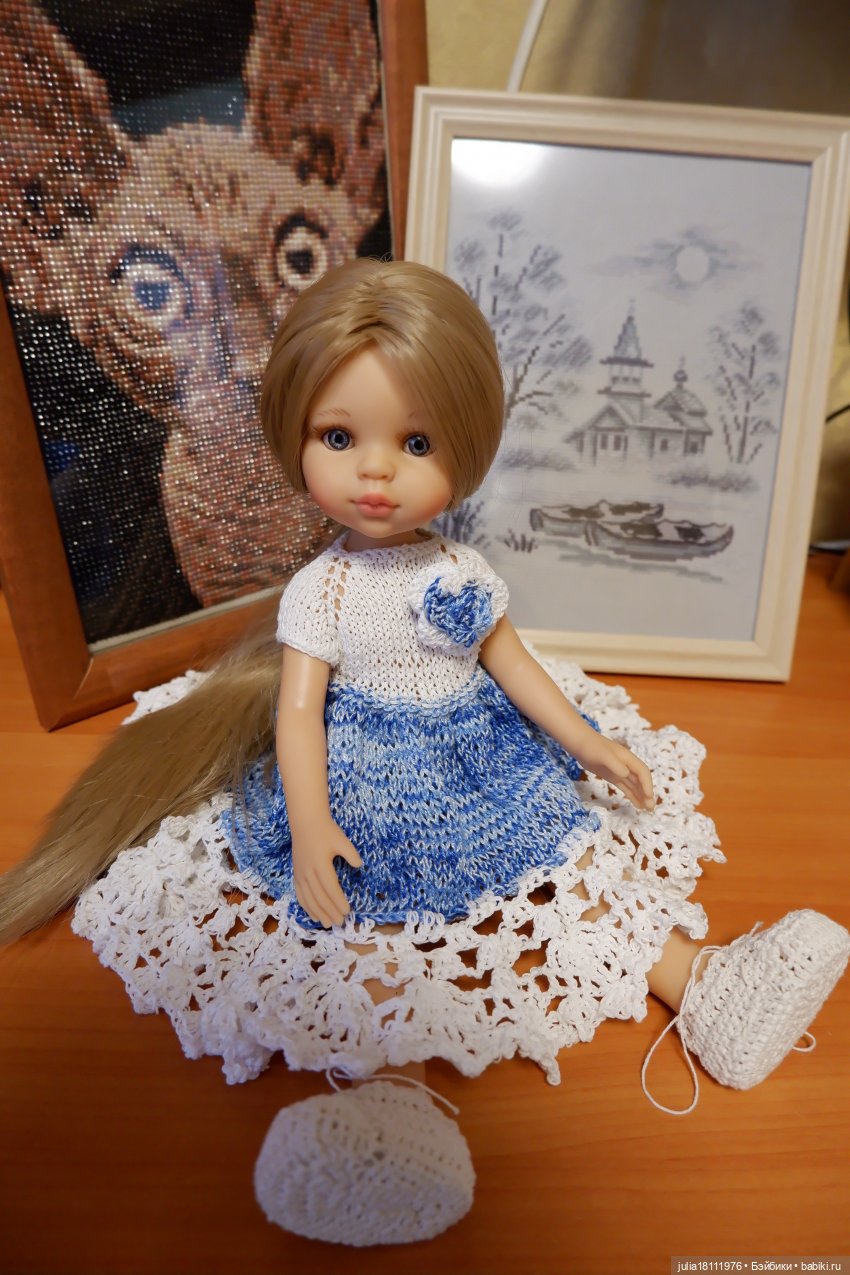 Дом кукол Лавандовый сон. Коллекция вязаных платьев "Синева". Часть 1 (фото 9)