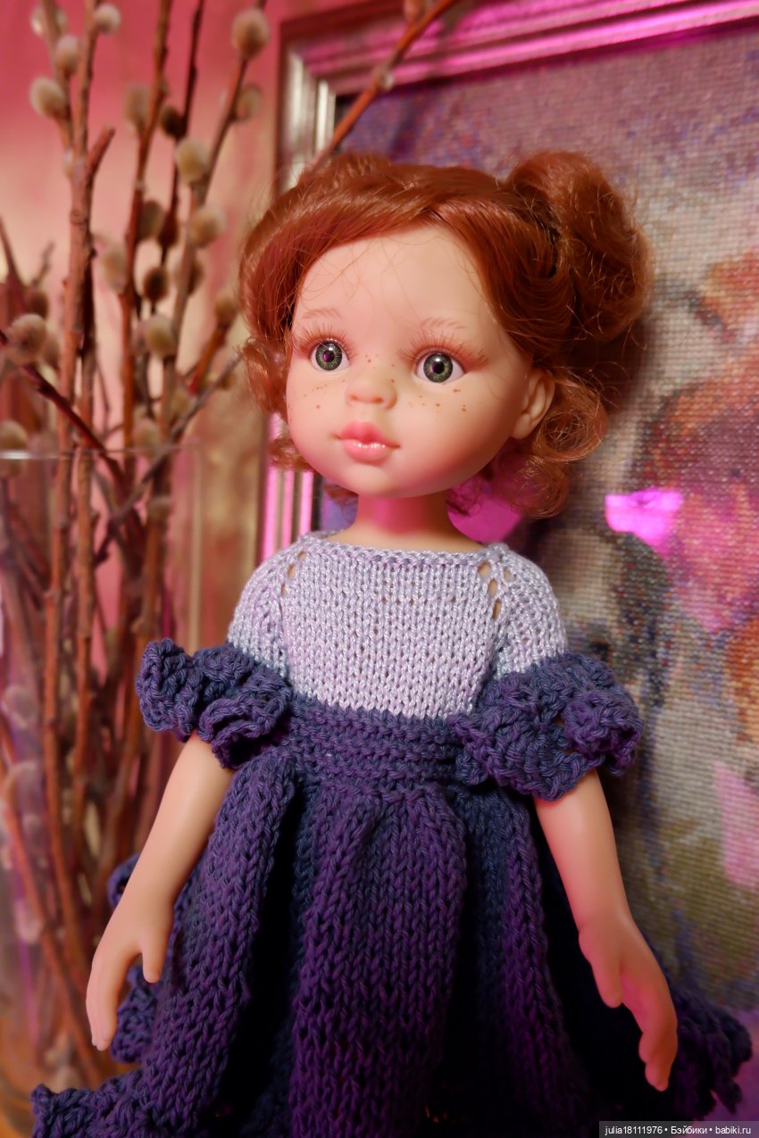 Дом кукол Лавандовый сон. Коллекция вязаных платьев "Синева". Часть 2