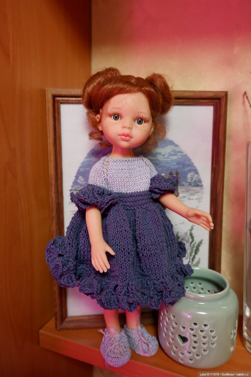 Дом кукол Лавандовый сон. Коллекция вязаных платьев "Синева". Часть 2 (фото 10)