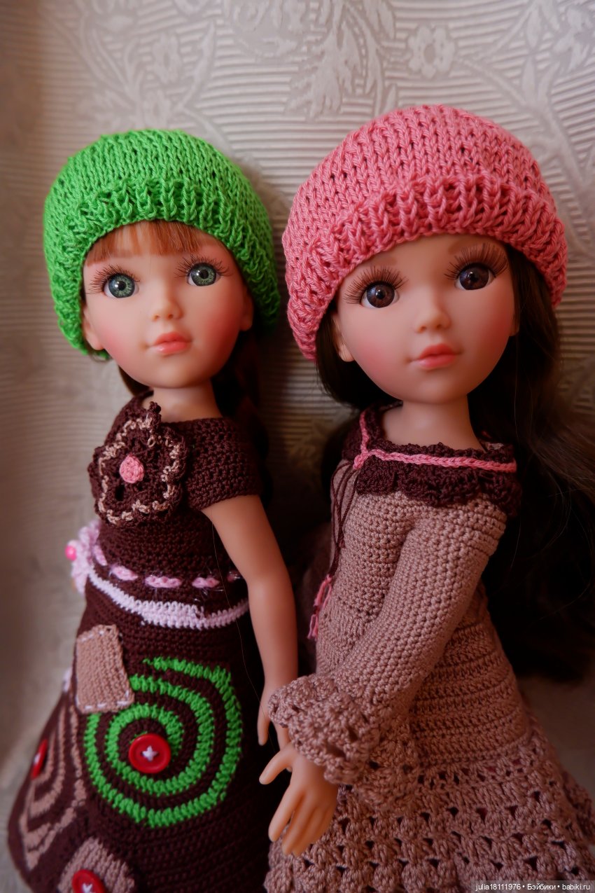 Клубочки и куколки Vidal Rojas. Шапочка зеленая и розовая. Мастер-класс (фото 8)