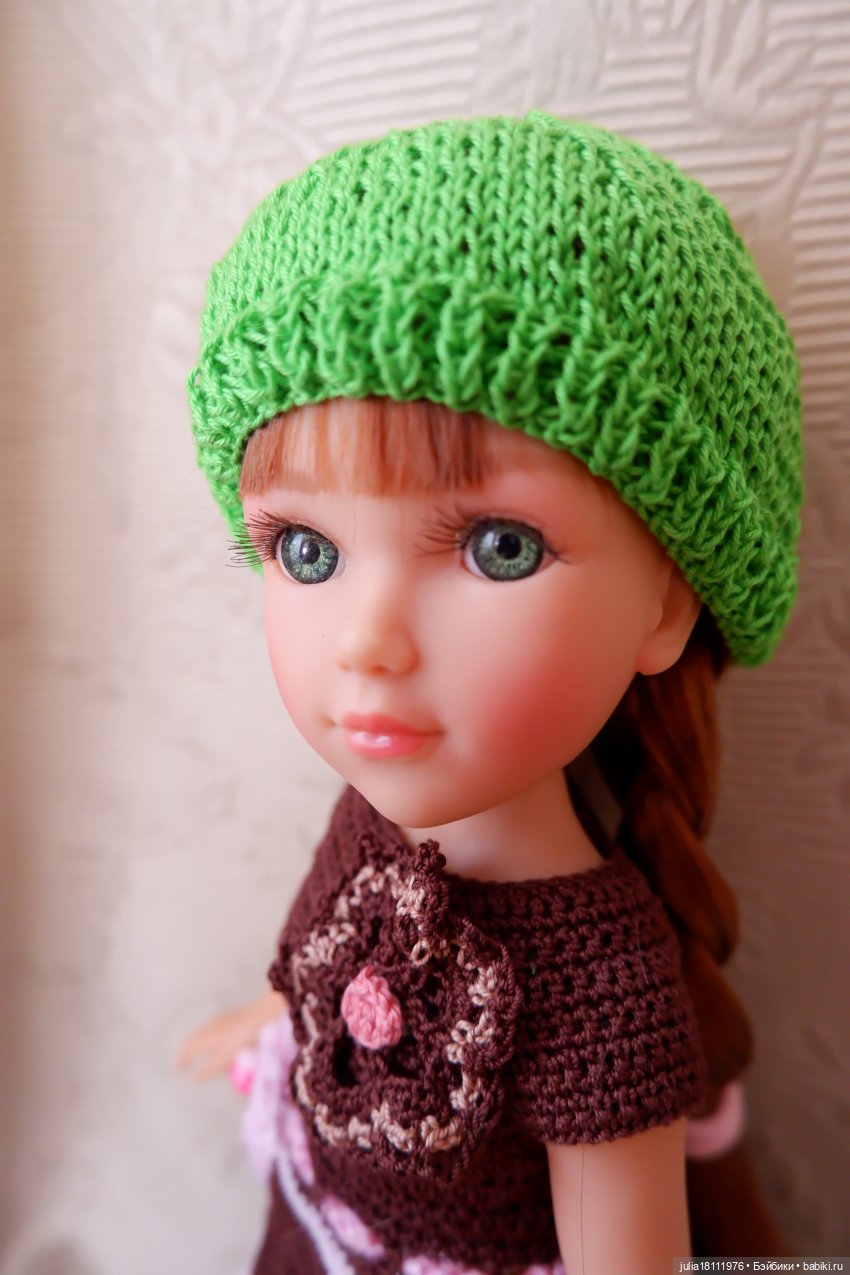 Клубочки и куколки Vidal Rojas. Шапочка зеленая и розовая. Мастер-класс (фото 4)