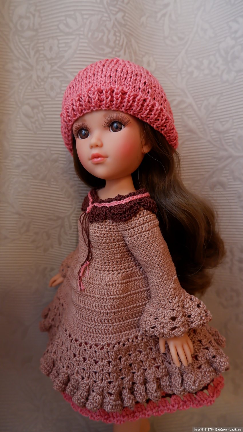 Клубочки и куколки Vidal Rojas. Шапочка зеленая и розовая. Мастер-класс (фото 7)